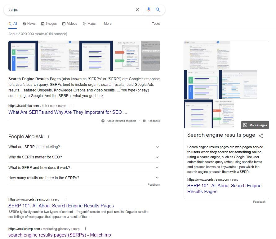 SERPs and how search engines works